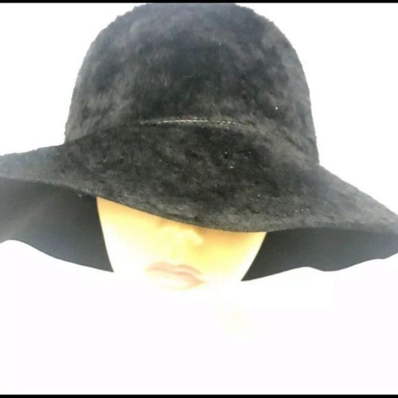Vintage 50s Duchess Felt Furlike Hat Wide Brim Y main image 5